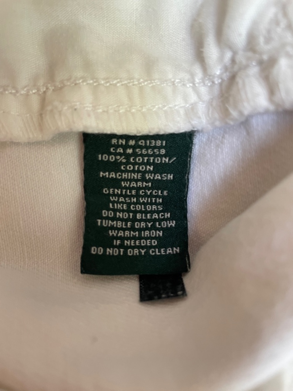 Lauren Ralph Lauren White Denim Shorts Size 12 Classic Flat Front Summer - Picture 8 of 8